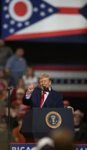 Trump stumps for Husted, Ramaswamy in Youngstown
